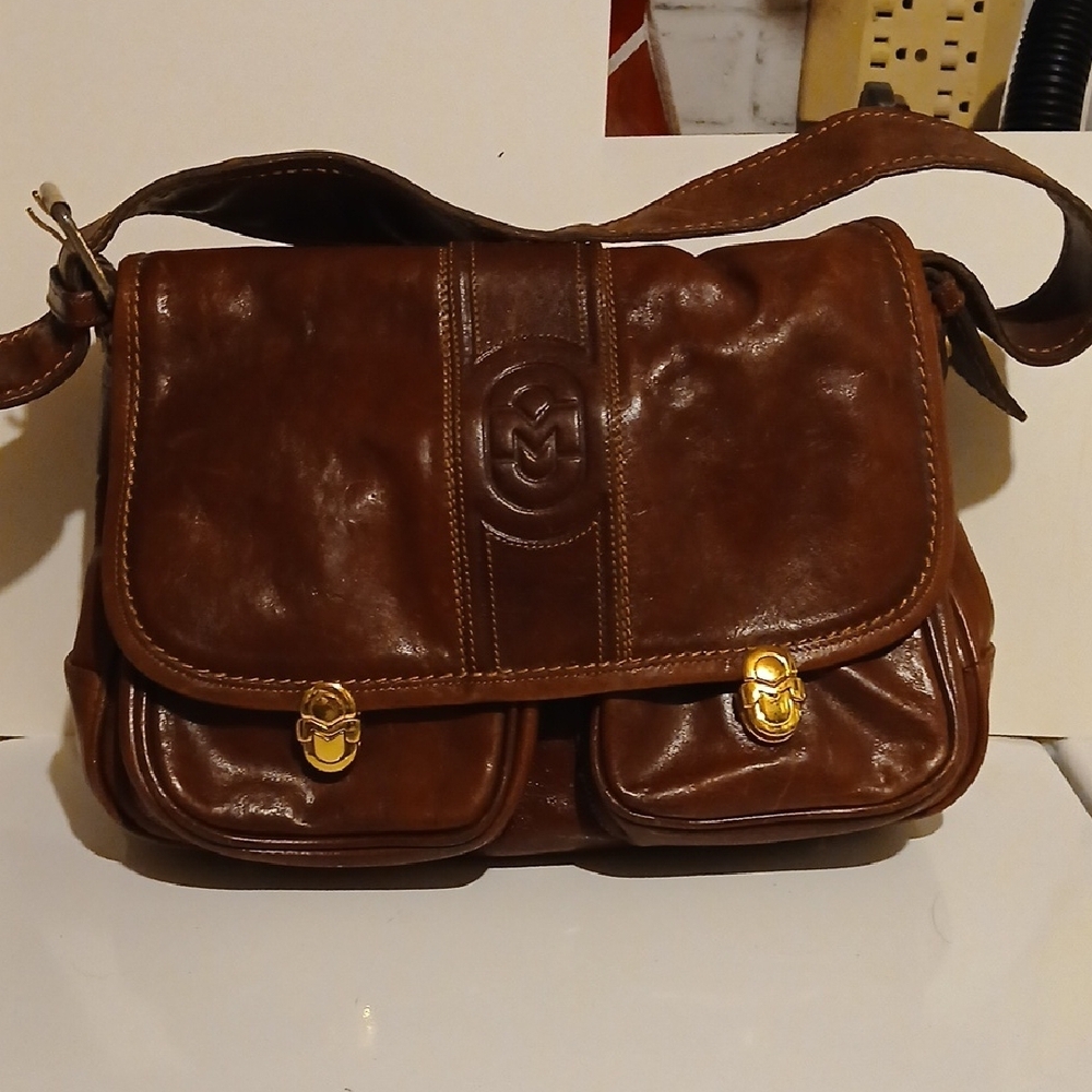 Vintage Marino Orlandi Rich Brown Leather Bag